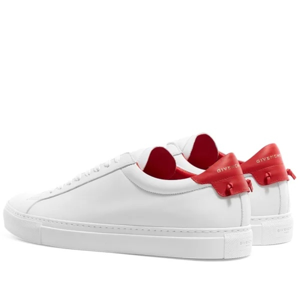 Givenchy White Two Tone Court Leather Sneakers